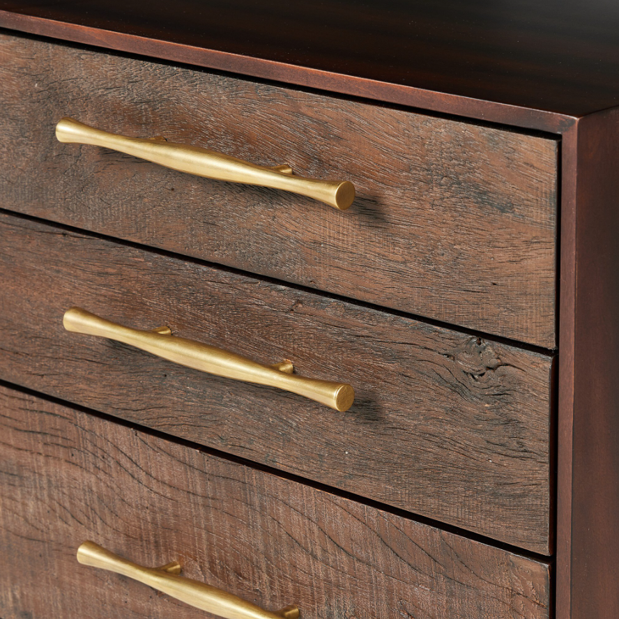 Lauren Desk-Natural Peroba: Product Hardware View