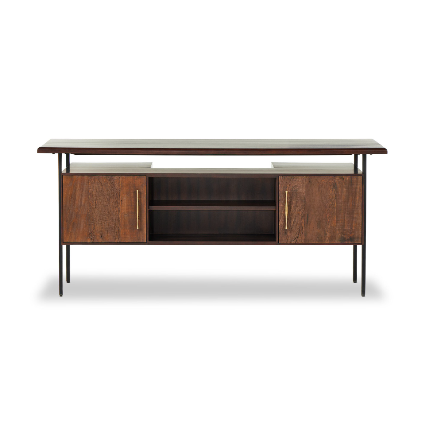 Lauren Desk-Natural Peroba: Back Product View