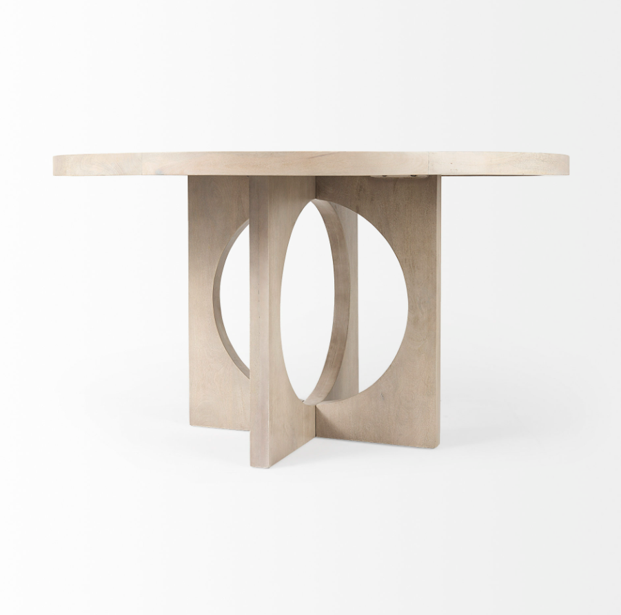 Liesl Circular Top Dining Table-Gray: 2nd Product View
