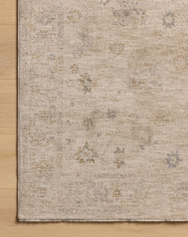 Chris Loves Julia x Loloi Louisa Rug in Oatmeal/Stone: Up-Close Product Pattern View
