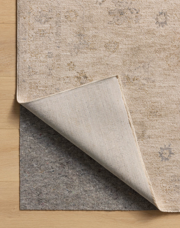 Chris Loves Julia x Loloi Louisa Rug in Oatmeal/Stone: Product Backing View