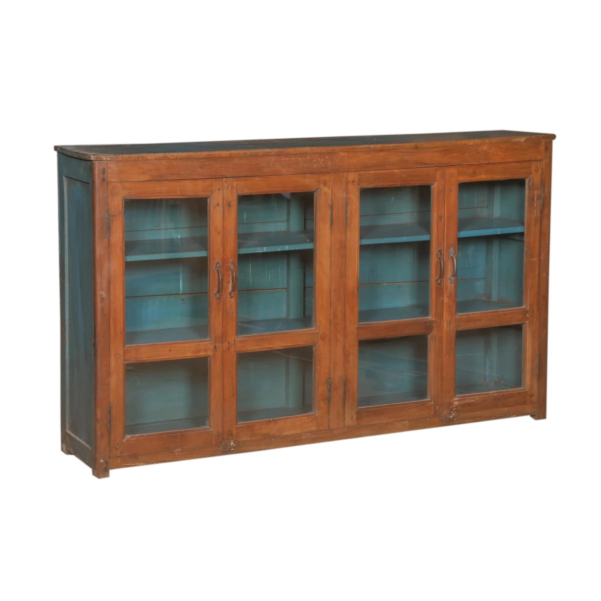 Handcrafted Teak Wood Display Cabinet-Style B: Product View