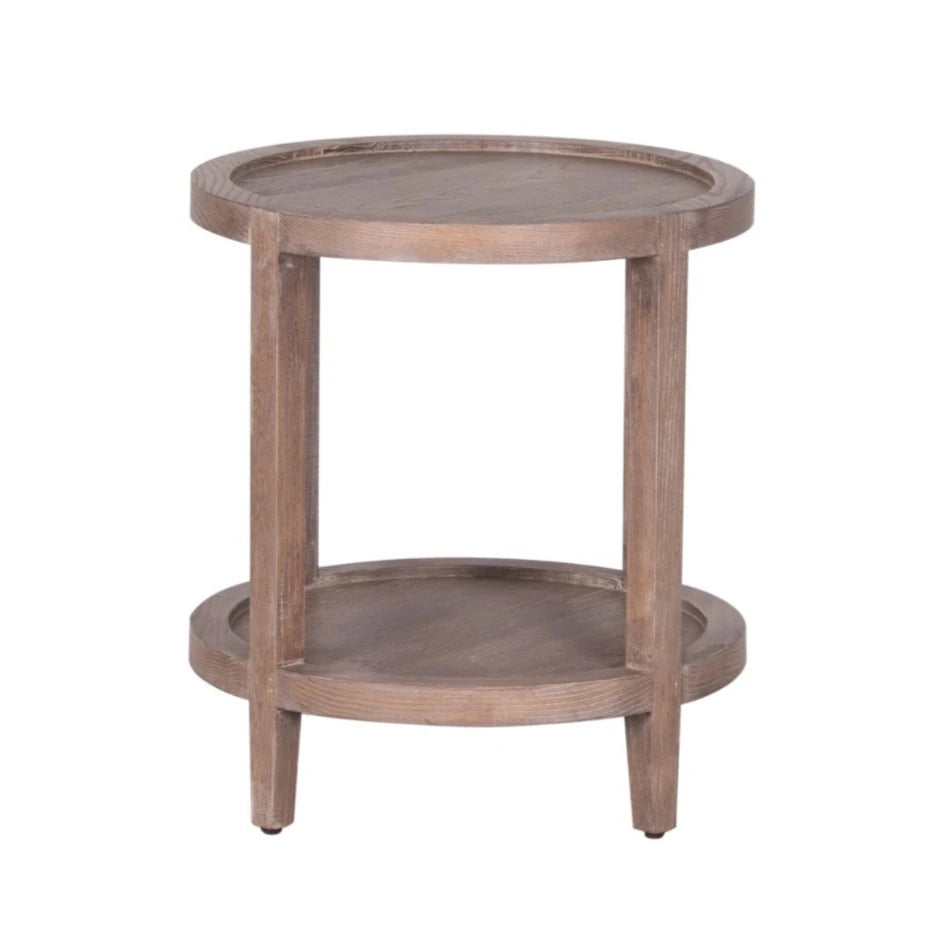 Lowell Round End Table: Available at City Home PDX