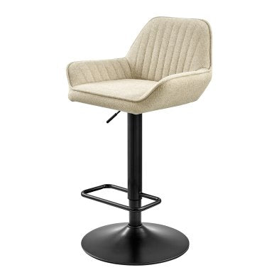 Luther Swivel Gaslift Bar Stool-Strata Cream: Product View