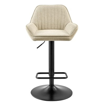 Luther Swivel Gaslift Bar Stool-Strata Cream: Available at City Home PDX