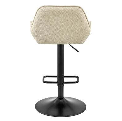 Luther Swivel Gaslift Bar Stool-Strata Cream: Product Back View