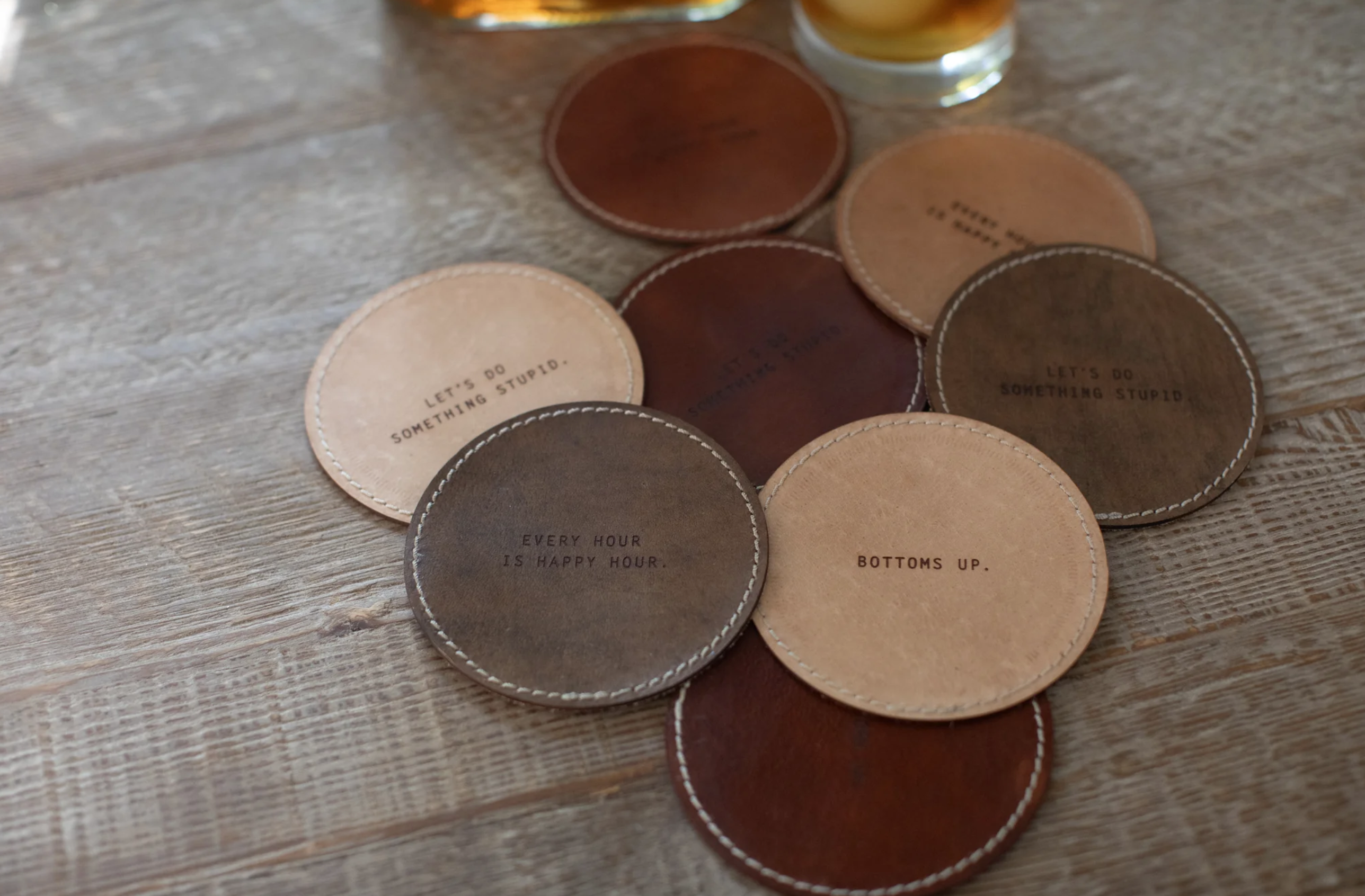 Leather Coasters: Product View