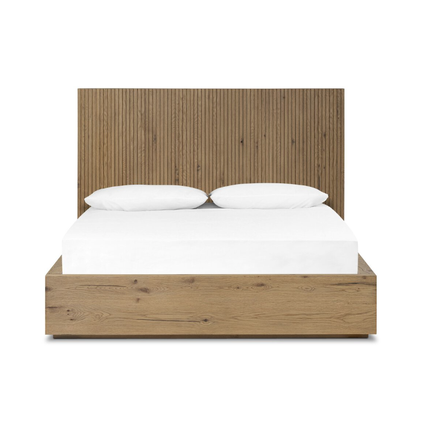 Leo Bed-Queen-Rustic Light Natural Oak: Available at City Home PDX 