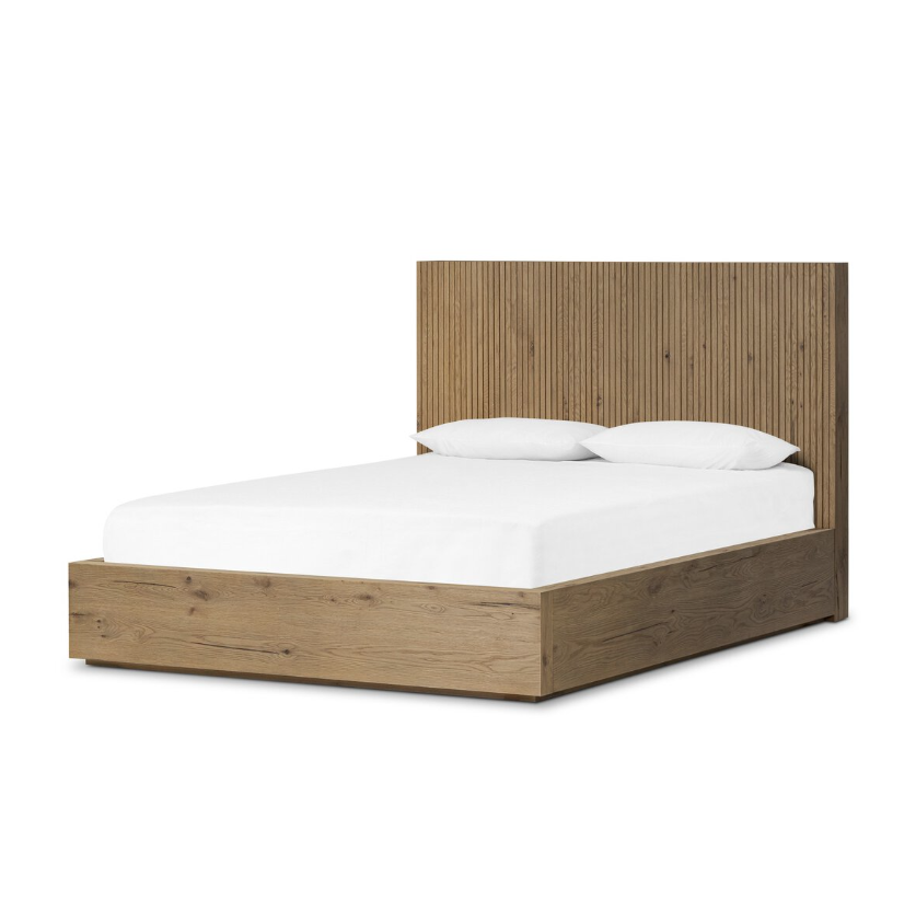 Leo Bed-Queen-Rustic Light Natural Oak: Product View
