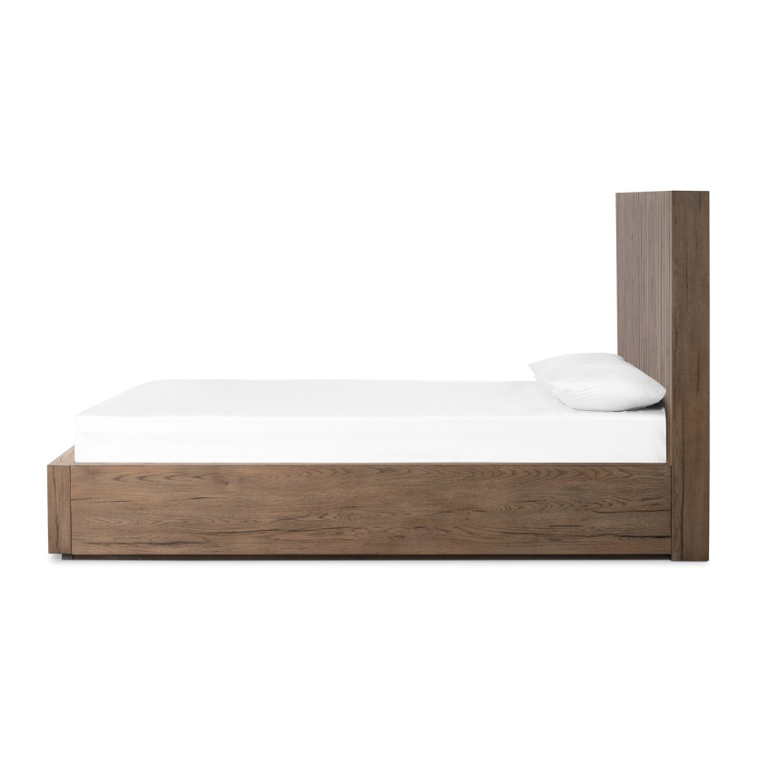 Leo Bed-King-Rustic Grey: Product Side View