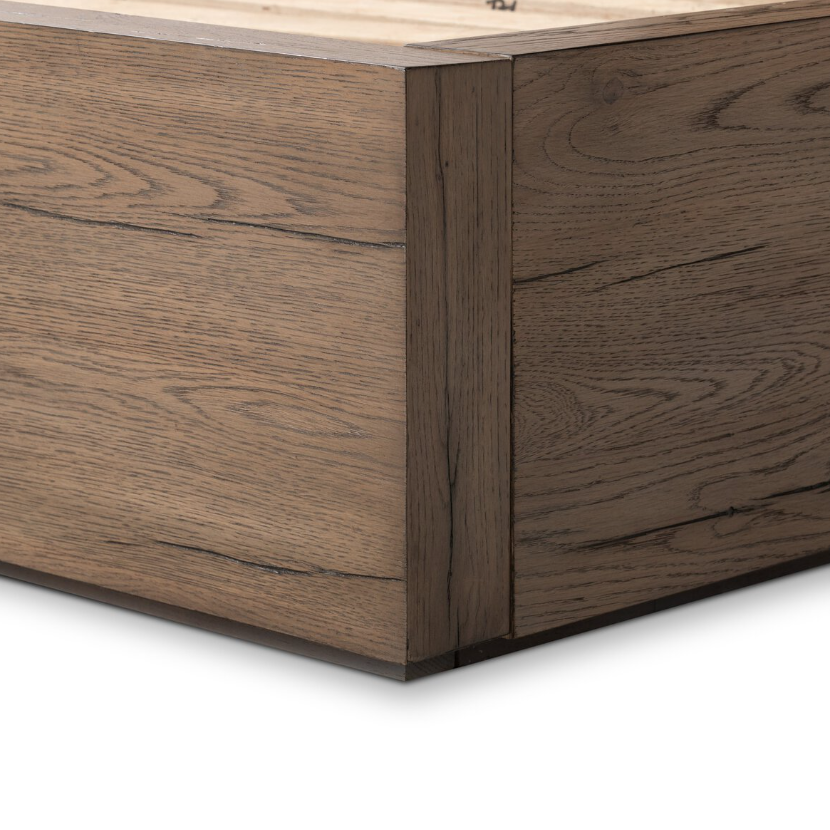 Leo Bed-King-Rustic Grey: Product Footboard View