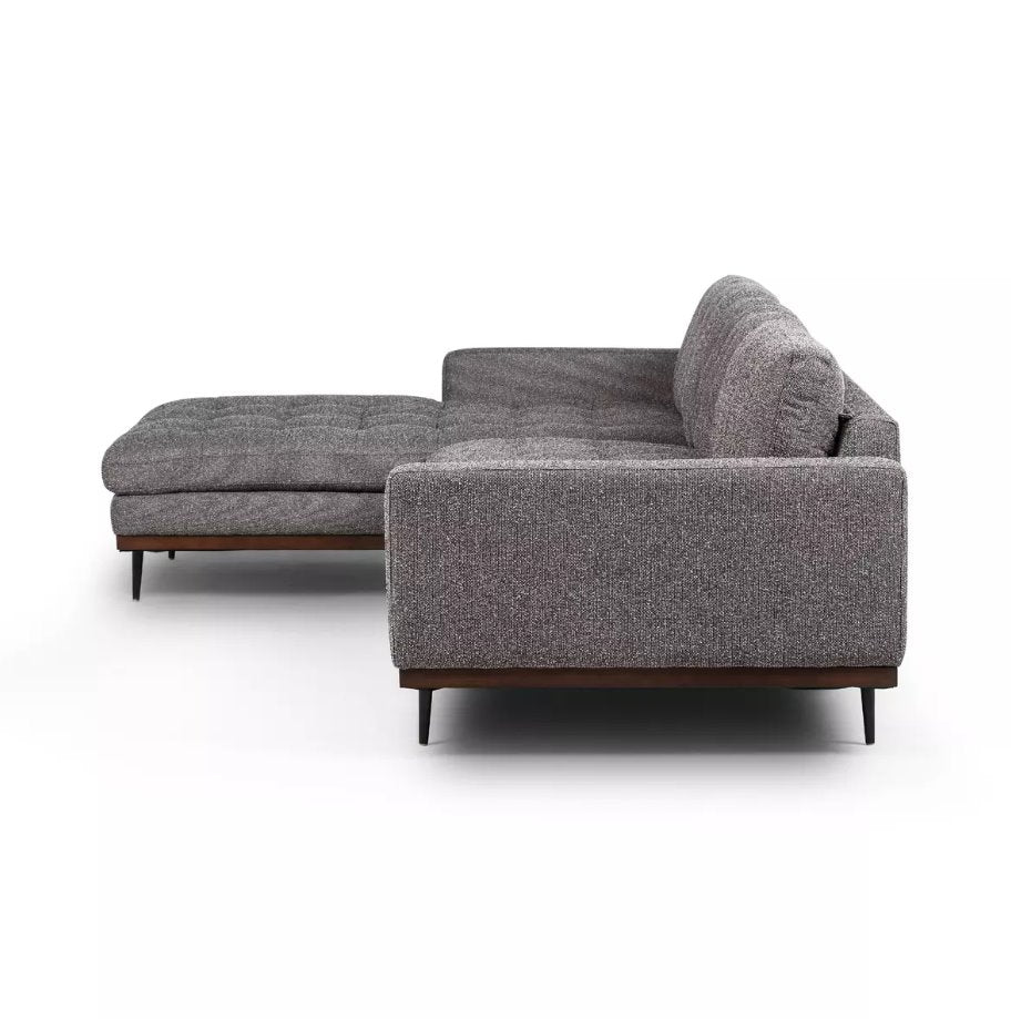 Lexi 2 Piece Sectional in Capri Ebony with Left Chaise: 2nd Product Side View