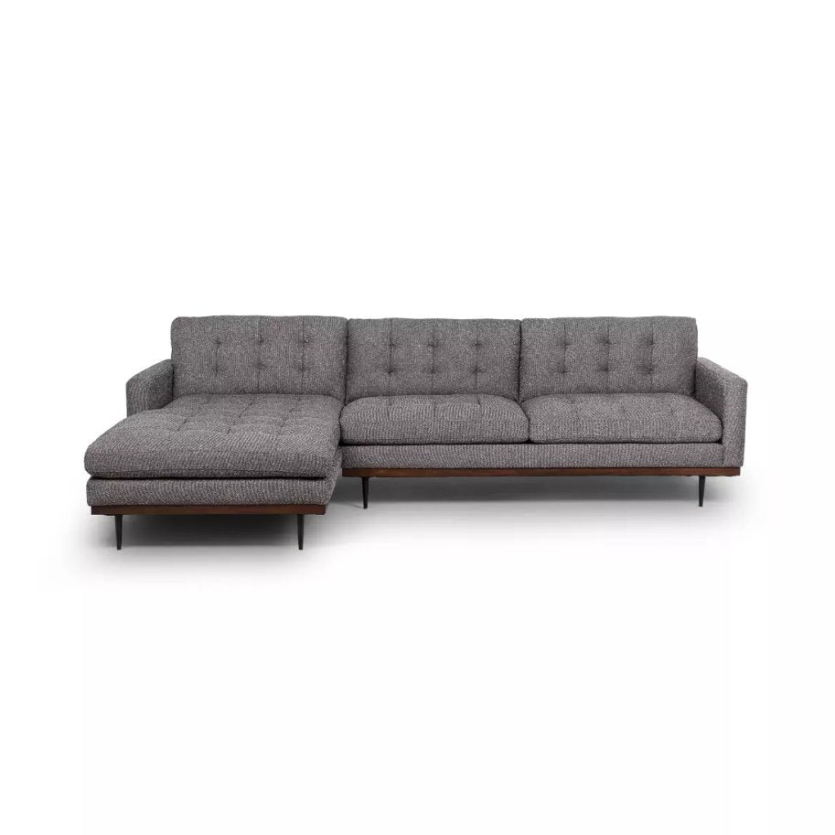 Lexi 2 Piece Sectional in Capri Ebony with Left Chaise: Available at City Home PDX