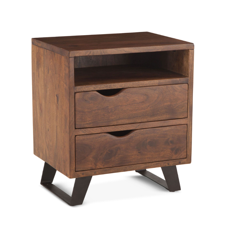 London Loft Wood Nightstand: Product View