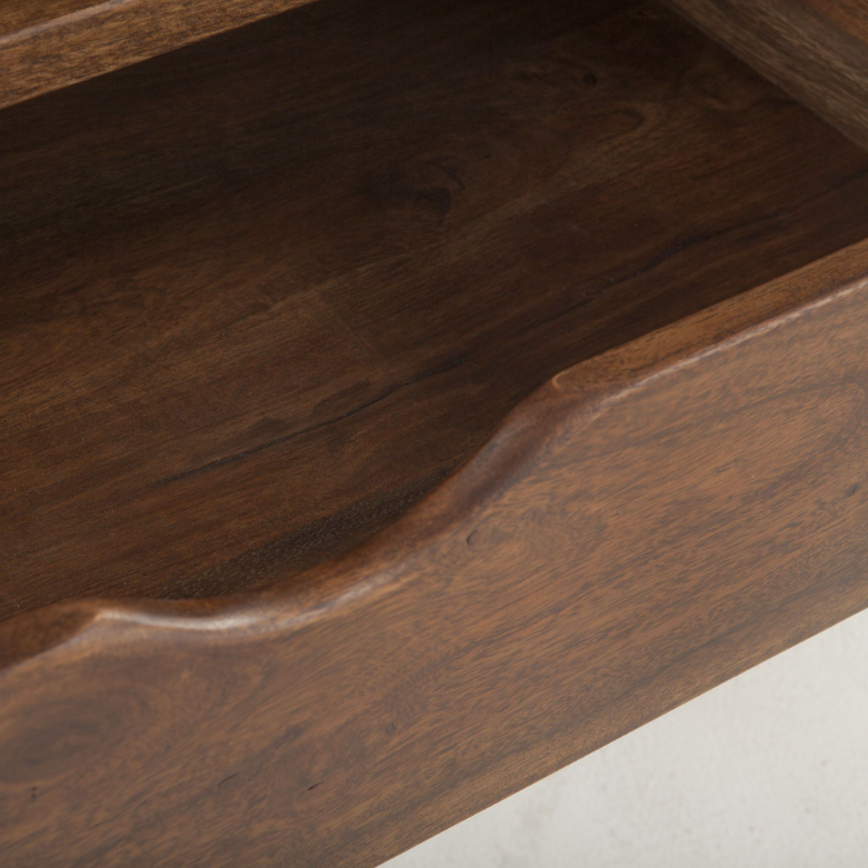London Loft Wood Nightstand: Open-Drawer Product View