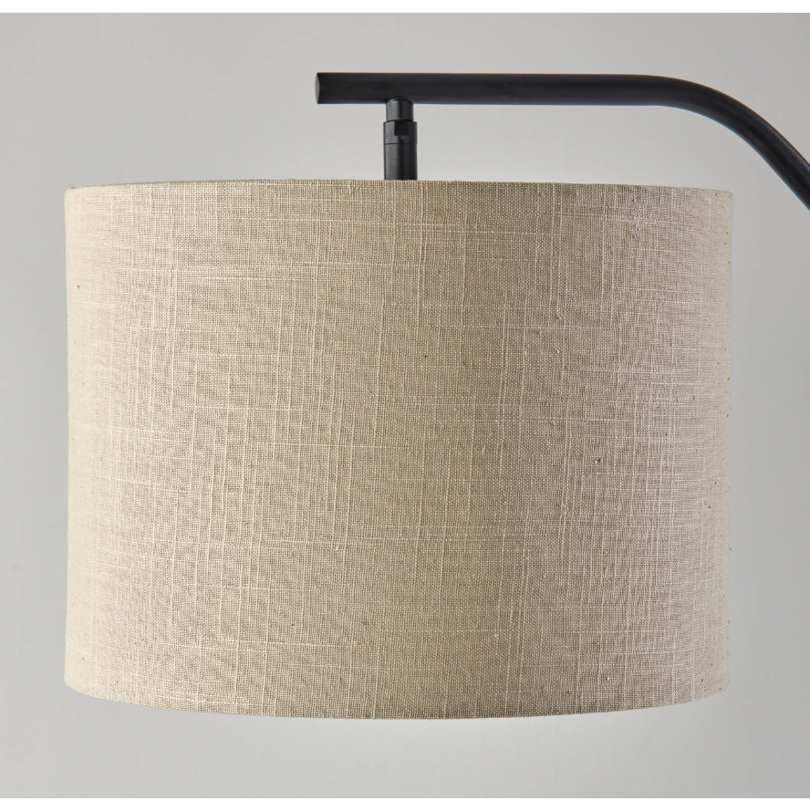 Max Floor Lamp: : Drum-Shaped Textured Fabric Shade View