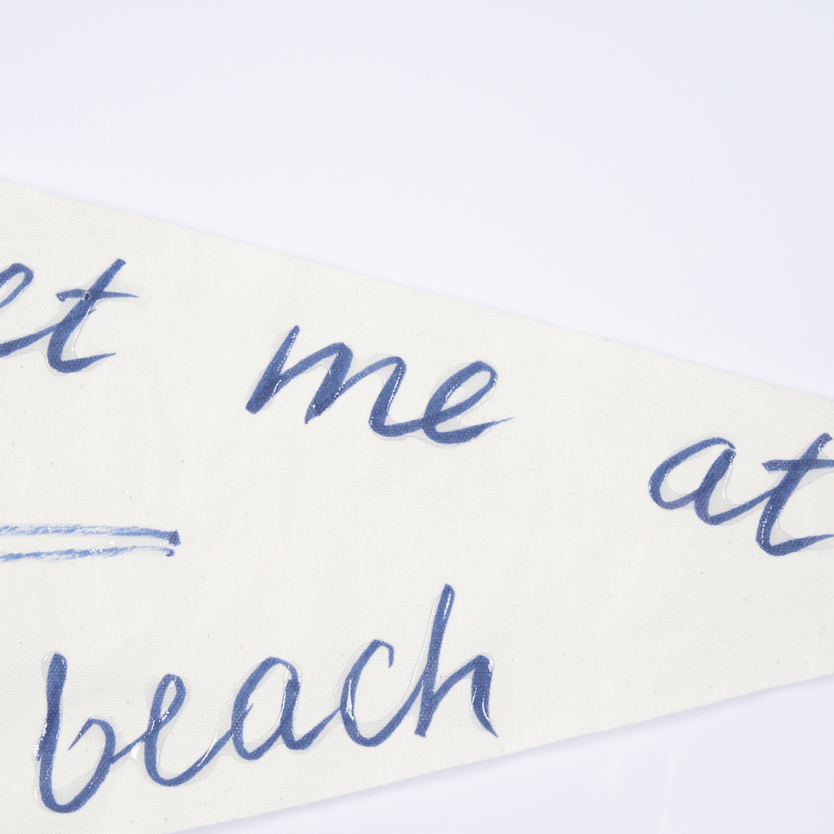 Meet Me at the Beach Framed Print: Up-Close Product Phrase View