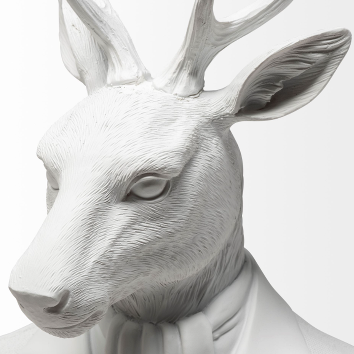 Mozart Statue-White: Up-Close Product View