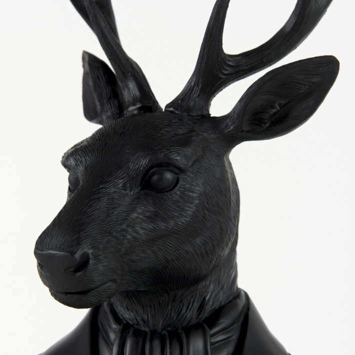 Mozart Statue-Black: Up-Close Product View