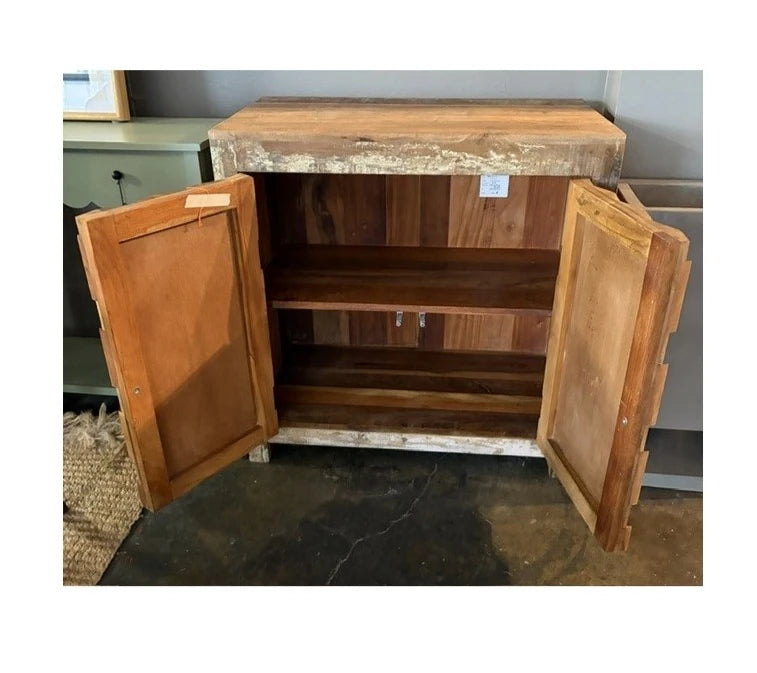 Multi-Wood Cabinet: Open Doors Product View