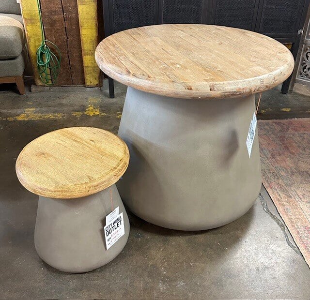 Mushroom Table: Available at City Home PDX Outlet