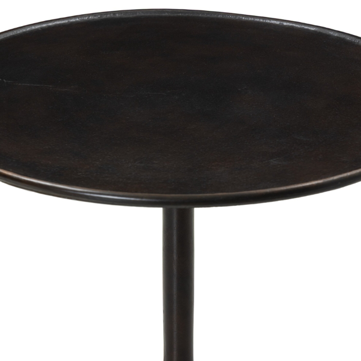 Marlow Matchstick Pedestal Table-Antique Rust: Tabletop Product View