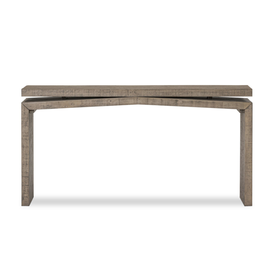 Matthes Console Table-Weathered Wheat: Front Product View