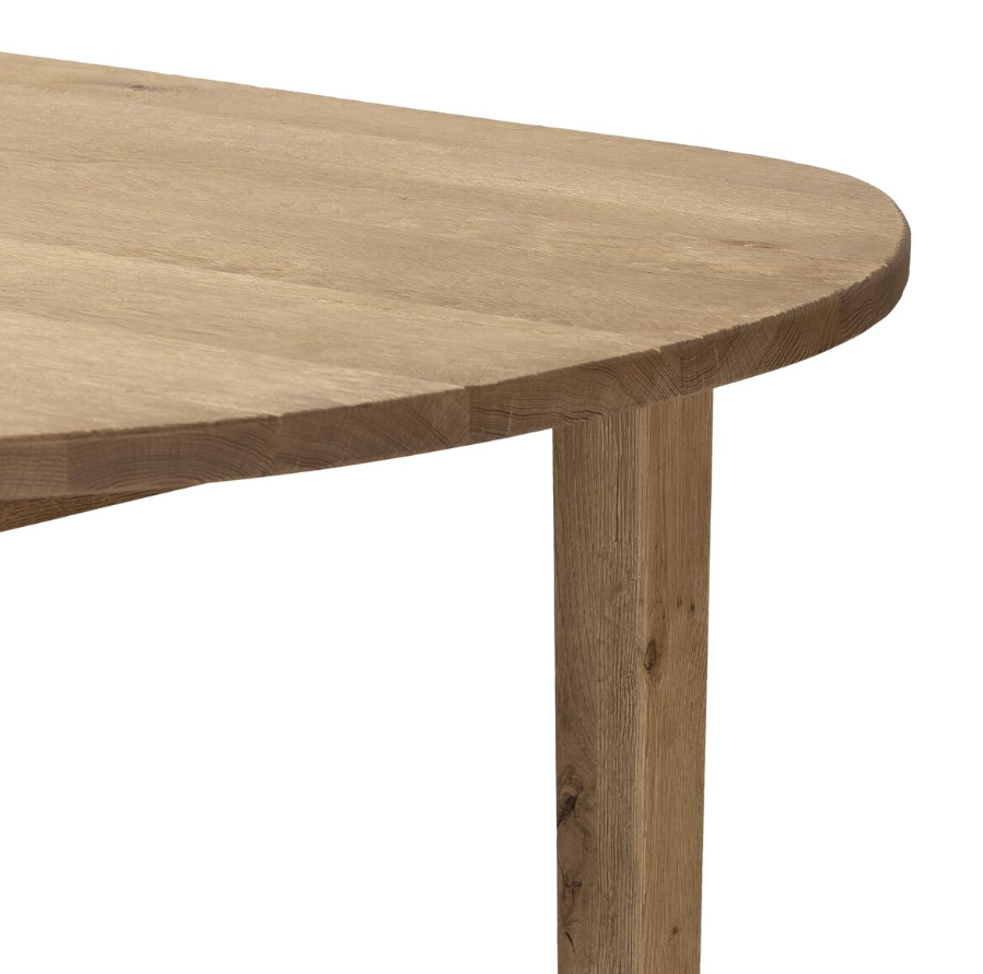 Amber Lewis X Four Hands Megan Dining Table: Tabletop Corner View