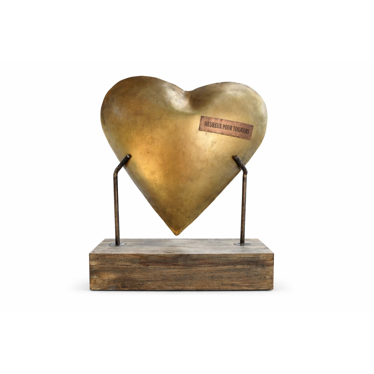 Metal Heart with Reclaimed Wood Base: Available at City Home PDX
