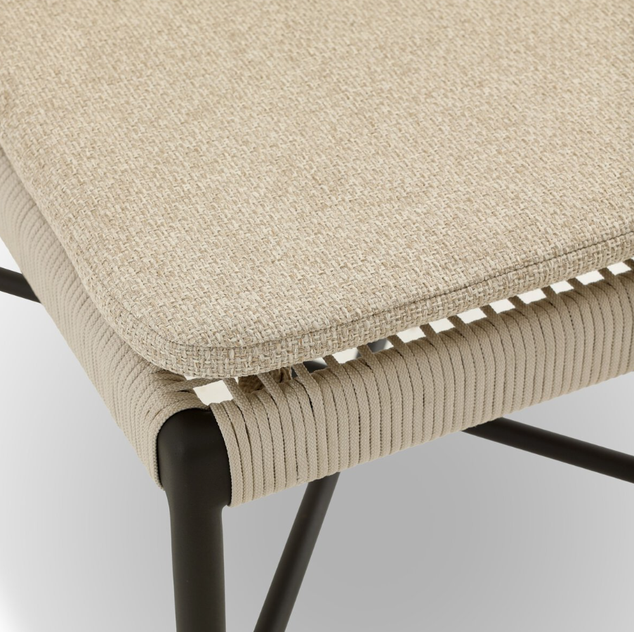 Miller Outdoor Dining Chair: Top Cushion View