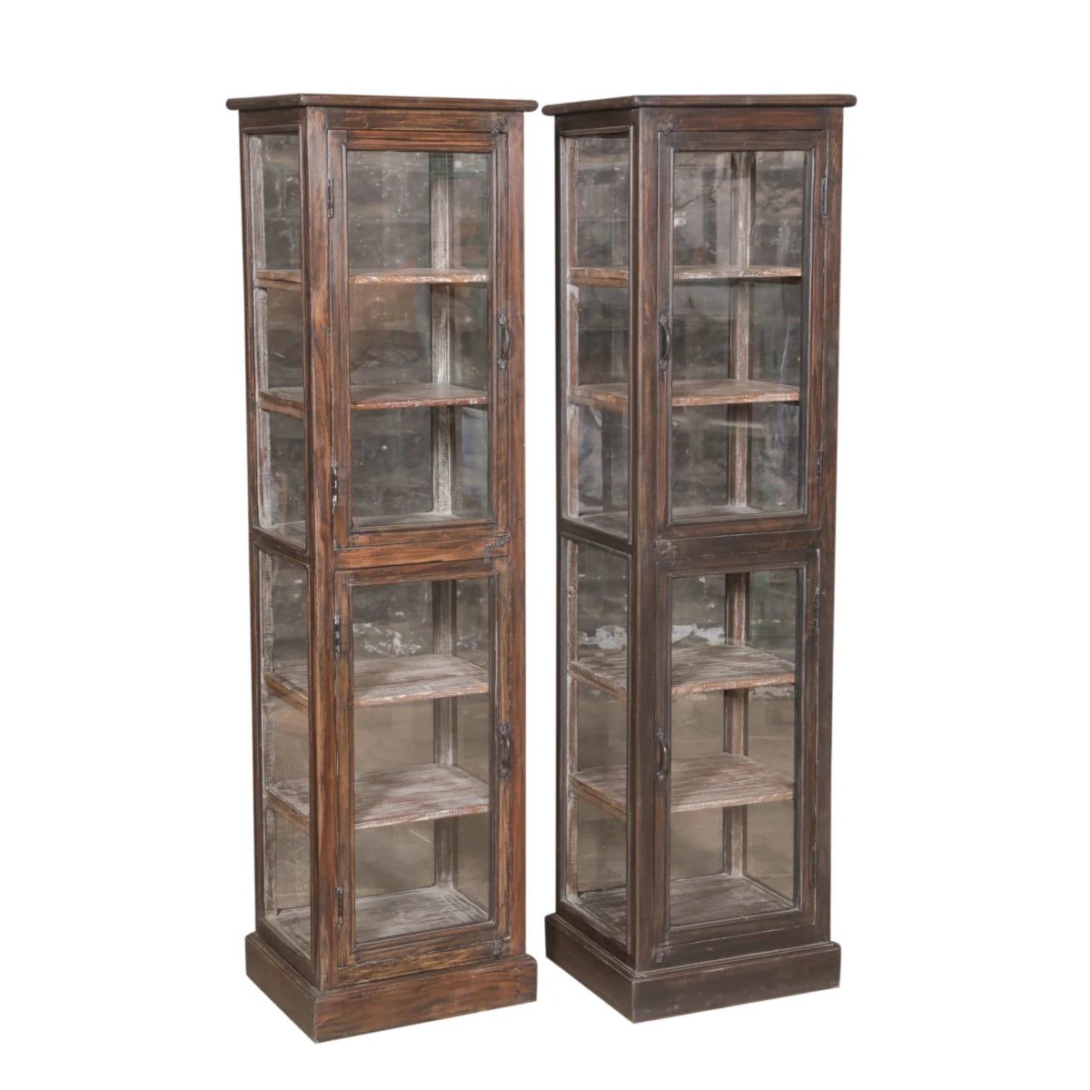 Teak Display Cabinet with Glass-Style Three: Product View