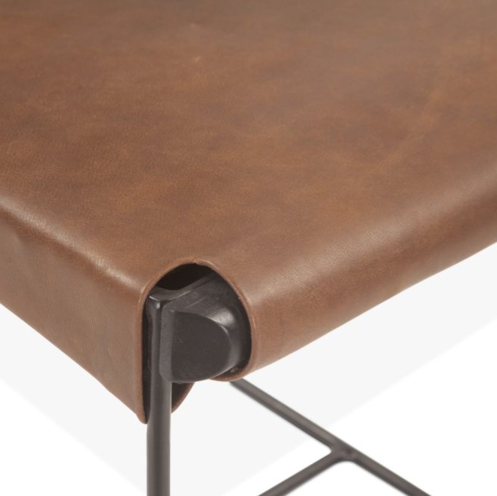 New York Dining Chair-Brown Buffalo Leather: Product Seating View