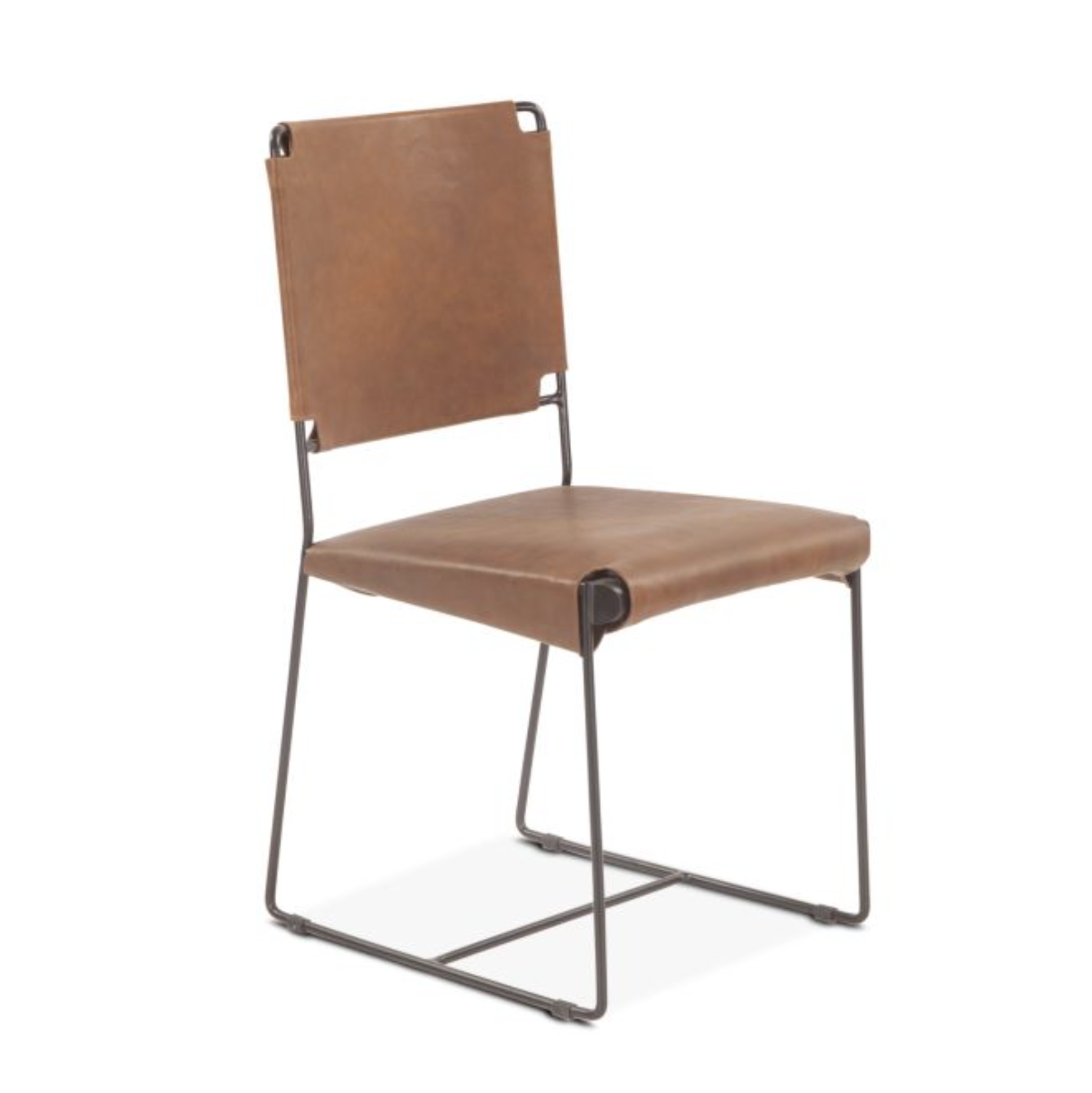 New York Dining Chair-Brown Buffalo Leather: Available at City Home PDX