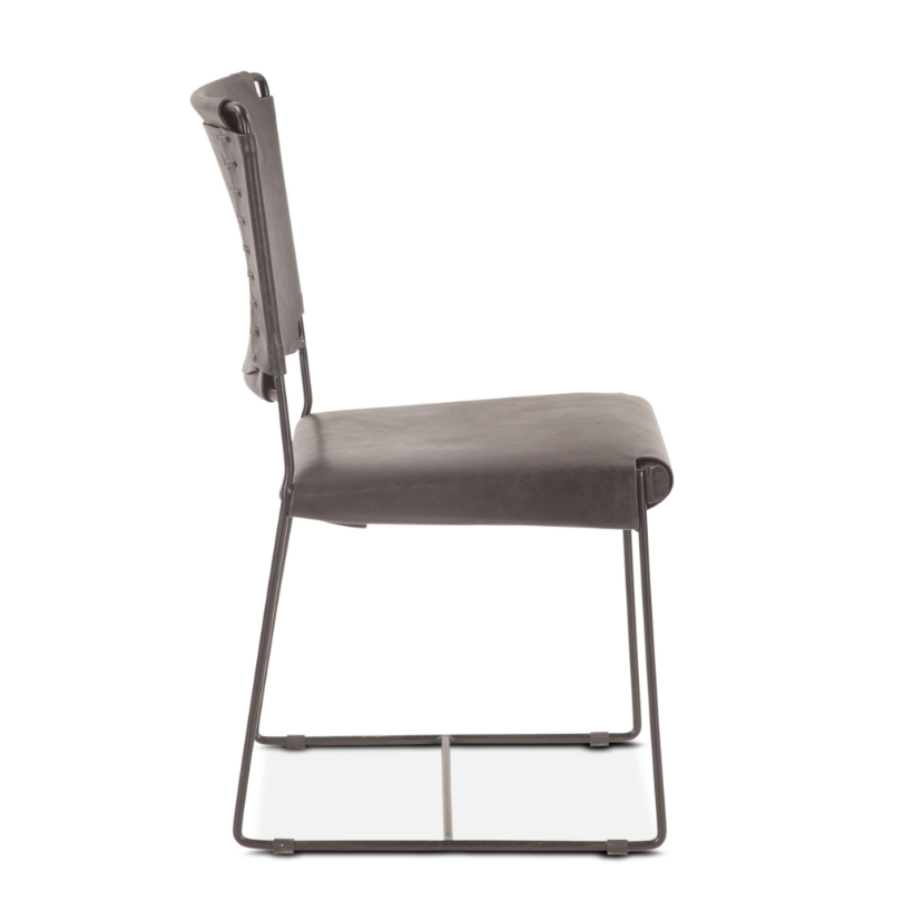 New York Dining Chair-Black: Product Side View