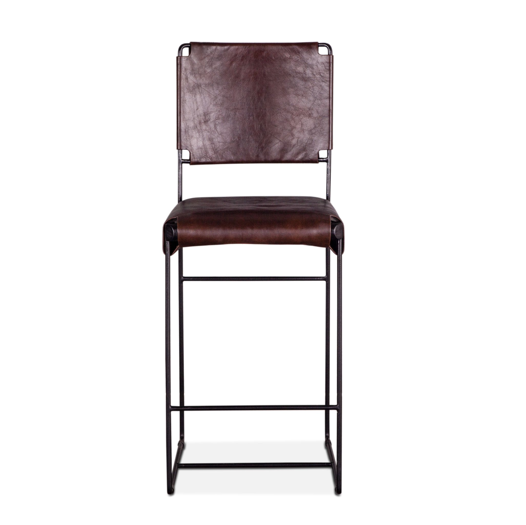 New York 17" Counter Chair-Chocolate: Front Product View