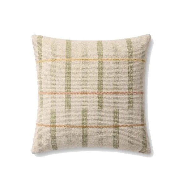Ivory/Green Pillow: Available at City Home PDX