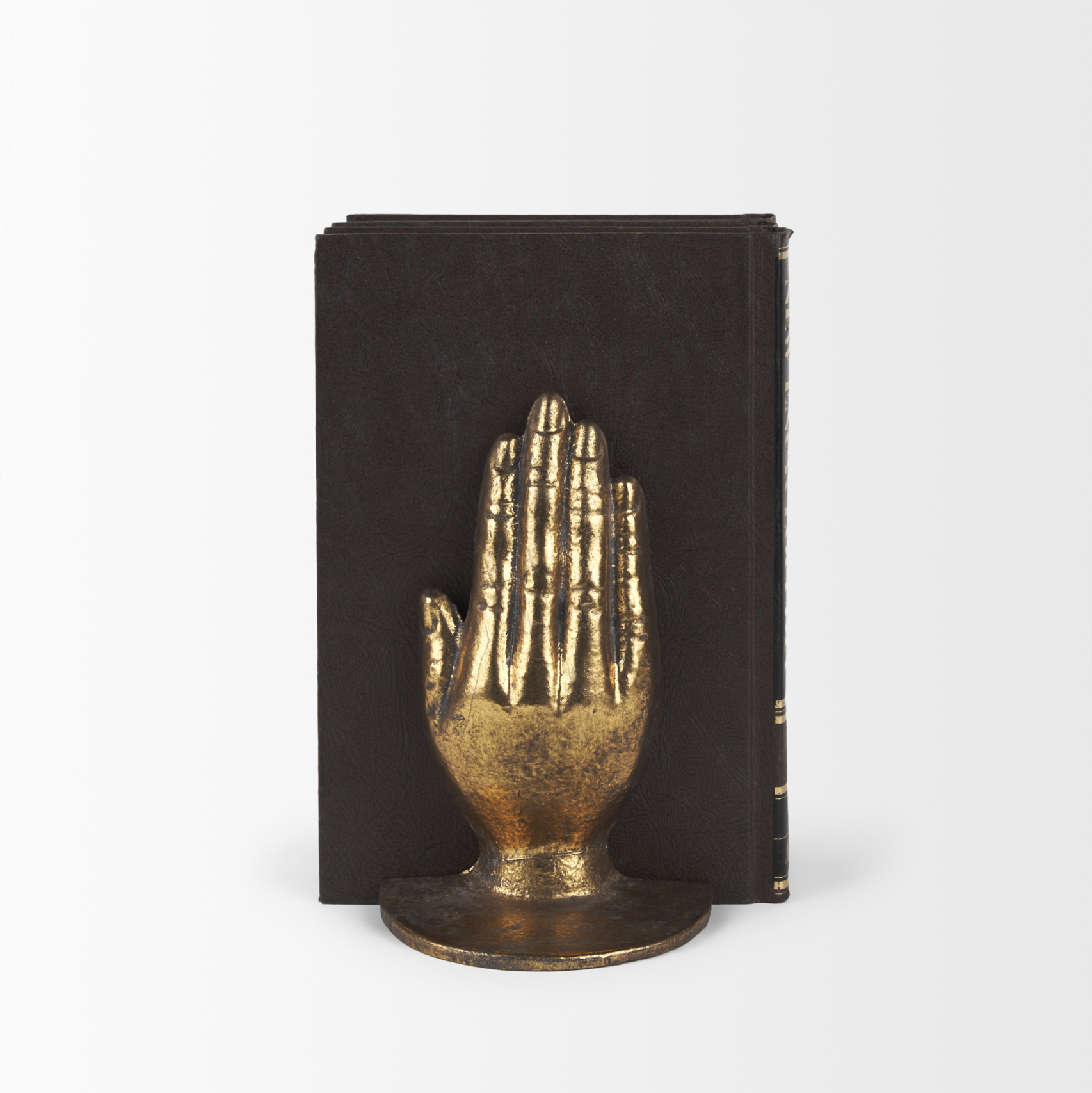 Praying Hands Bookends: Product Side View