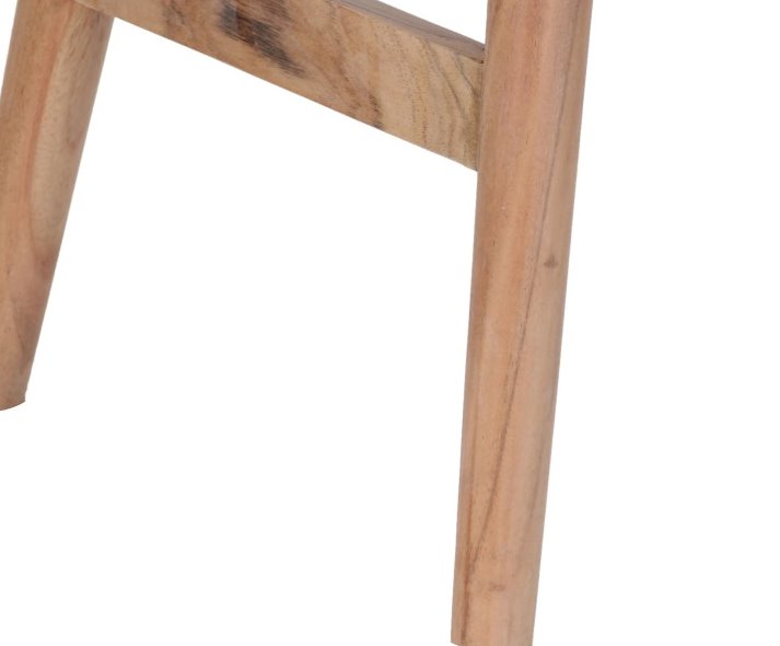 Portola Recliner Table in Natural Finish: Up-Close View of Table Leg