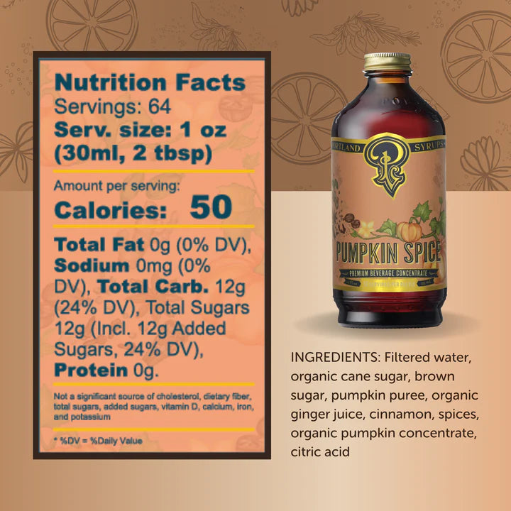 Portland Syrups Beverage Mixers - pumpkin spice