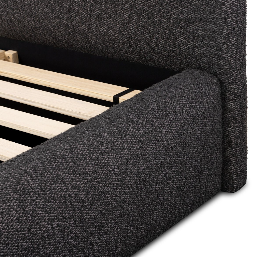 Quincy King Bed-Lisbon Charcoal: Product Frame View