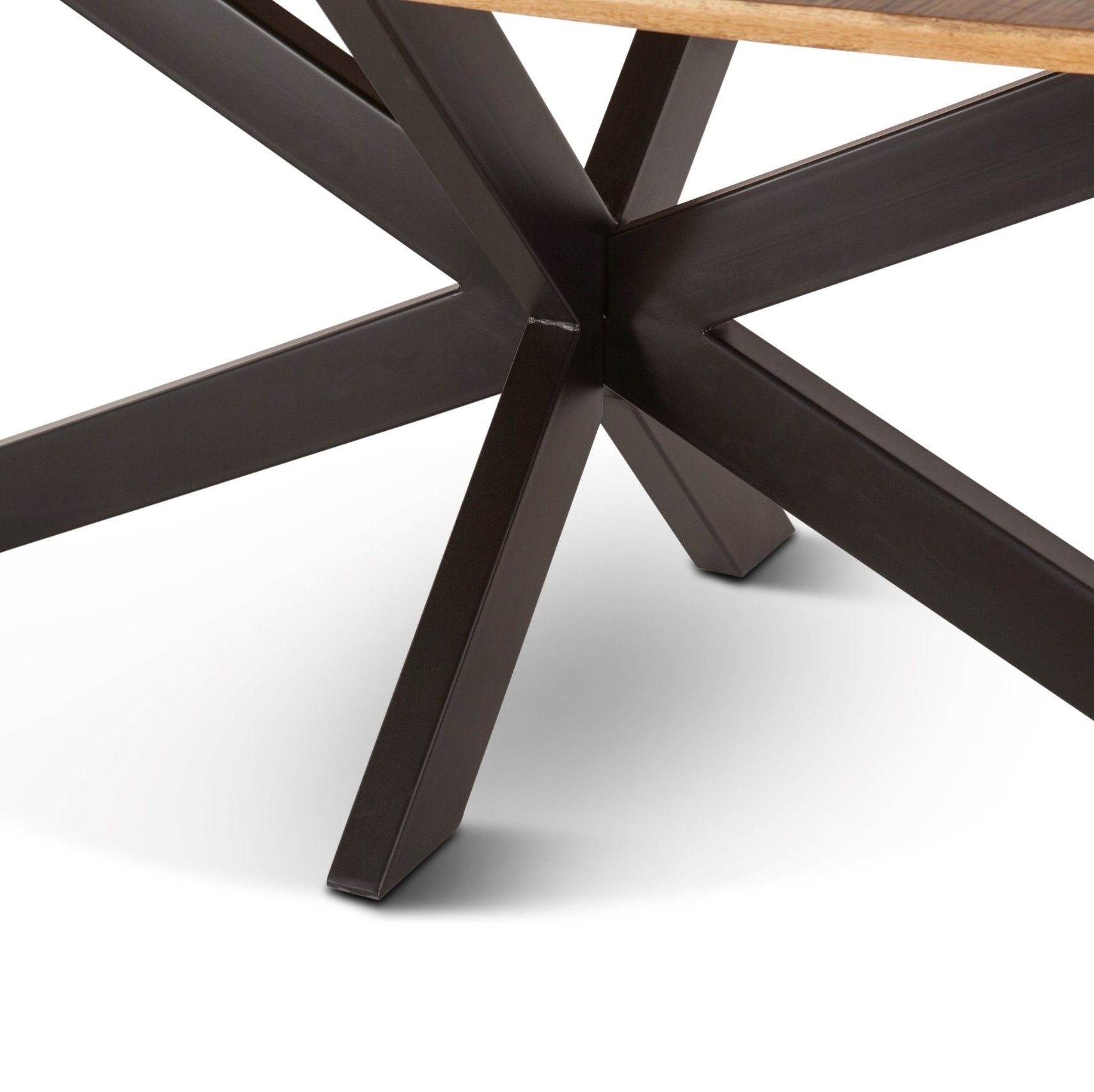 Rapallo 82" Dining Table: X-shaped Iron Legs