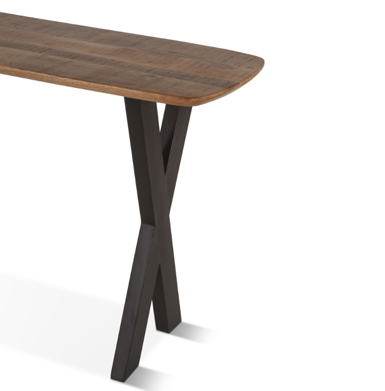 Rapallo 52" Console Table: Tabletop Corner View