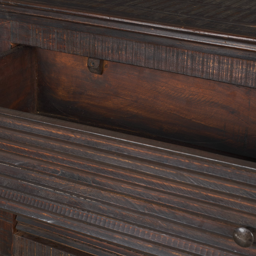 Rhett 3 Drawer Cabinet: Up-Close Open Drawer View