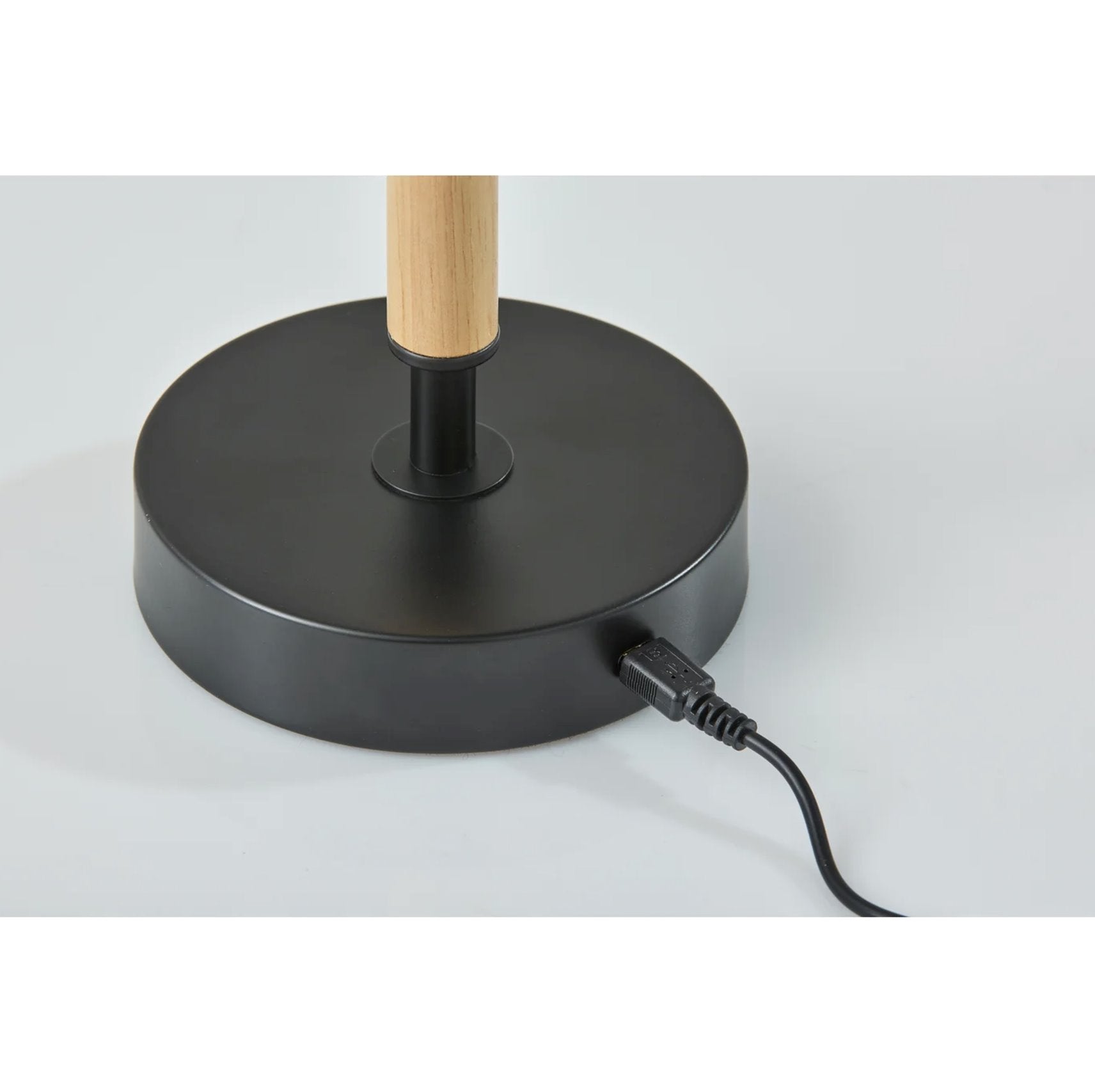 Ronny Cordless LED Table Lamp-Black: Base View