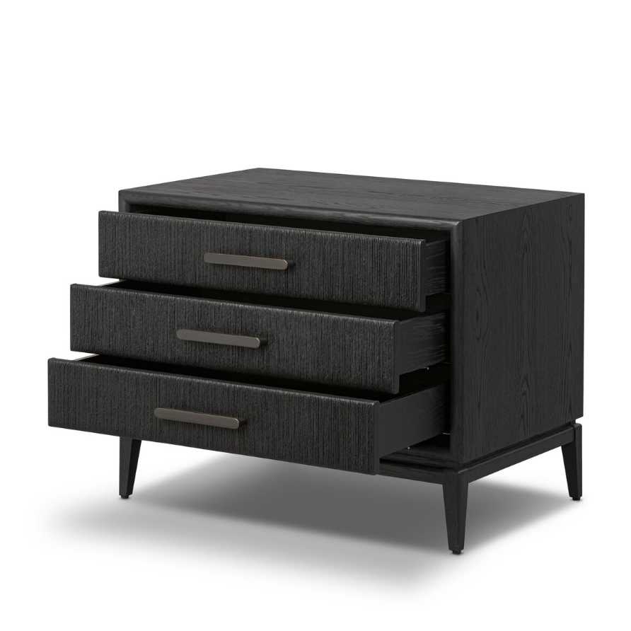 Rosenell Closed Nightstand: 2nd Open Drawers Product View