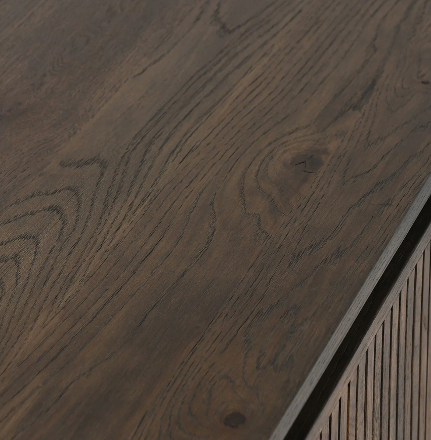 Roya 4 Door Cabinet: Oak Veneer Finish 