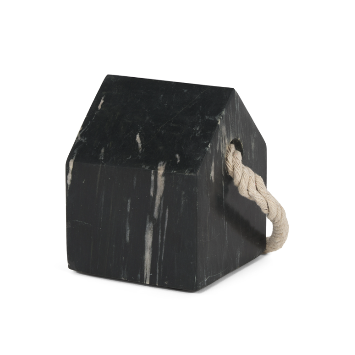 Raena House Door Stopper-Black Marble: Available at City Home PDX