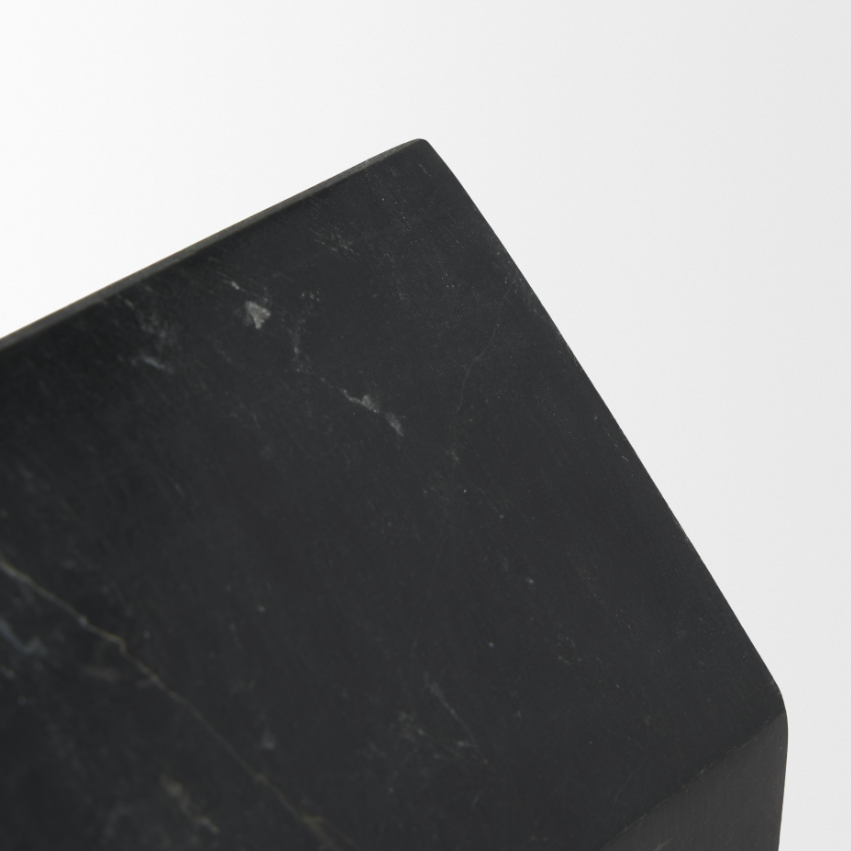 Raena House Door Stopper-Black Marble: Top Product Corner View