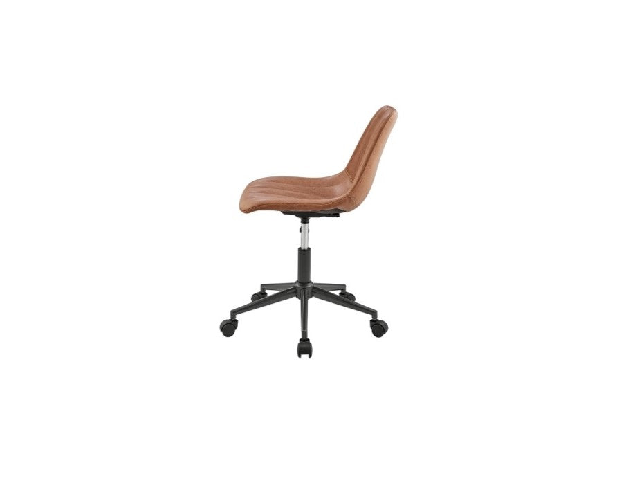 Robert Faux Leather Swivel Office Chair: Product Side View