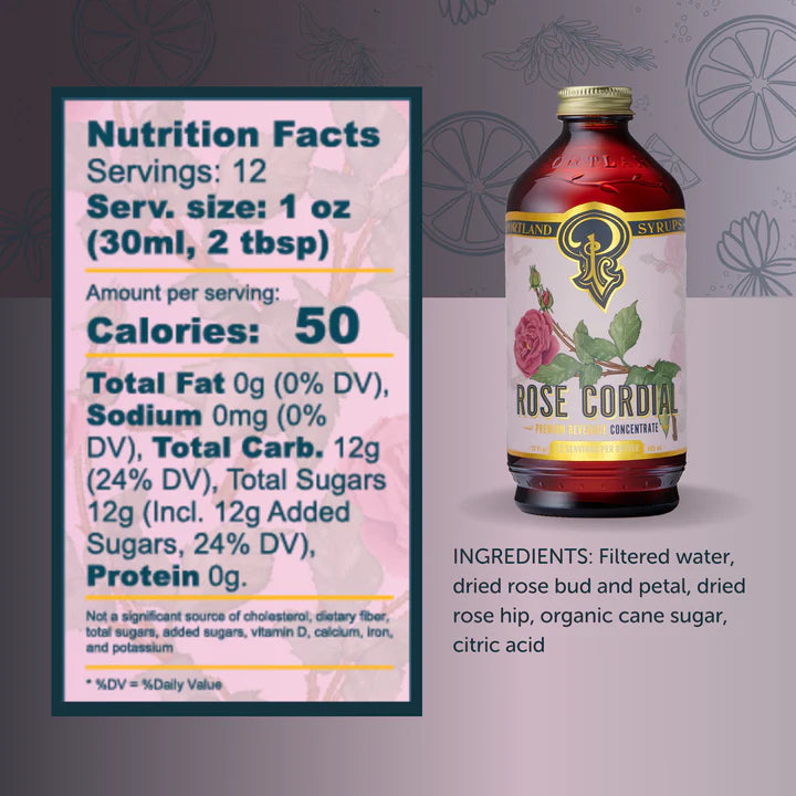 Portland Syrups Beverage Mixers - rose cordial